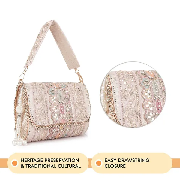 Pink_Velvet_Silk__Embroidery__Wedding_Party_Handheld_Potli_Bag_For_Women