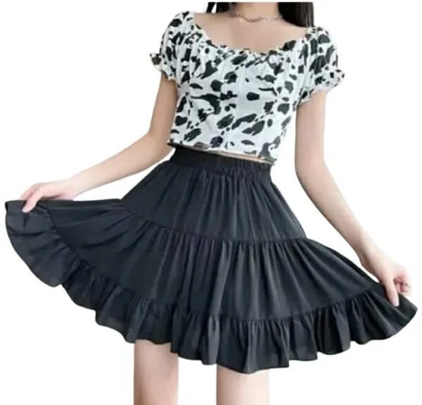 Black_Crepe_Premium_&_Elegant_Skirt_For_Women