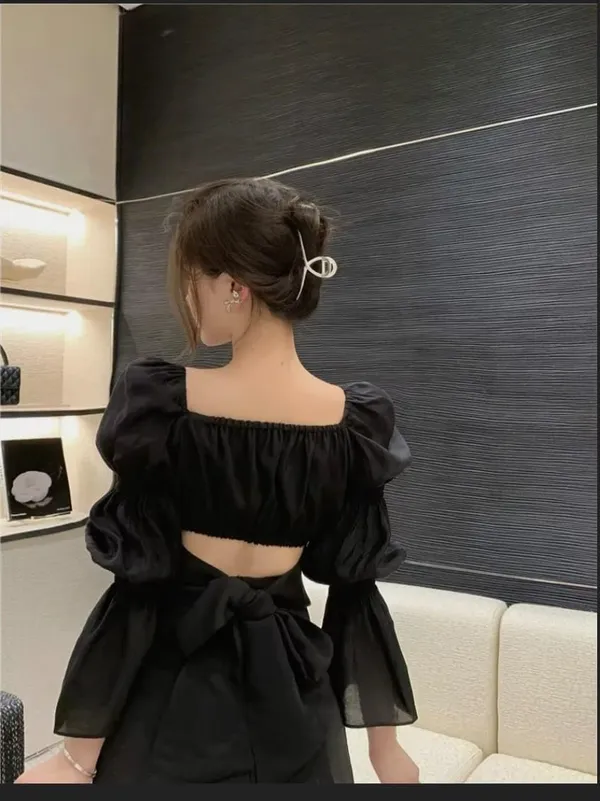 Black_Cotton_Rayon_Top_Premium_For_Women