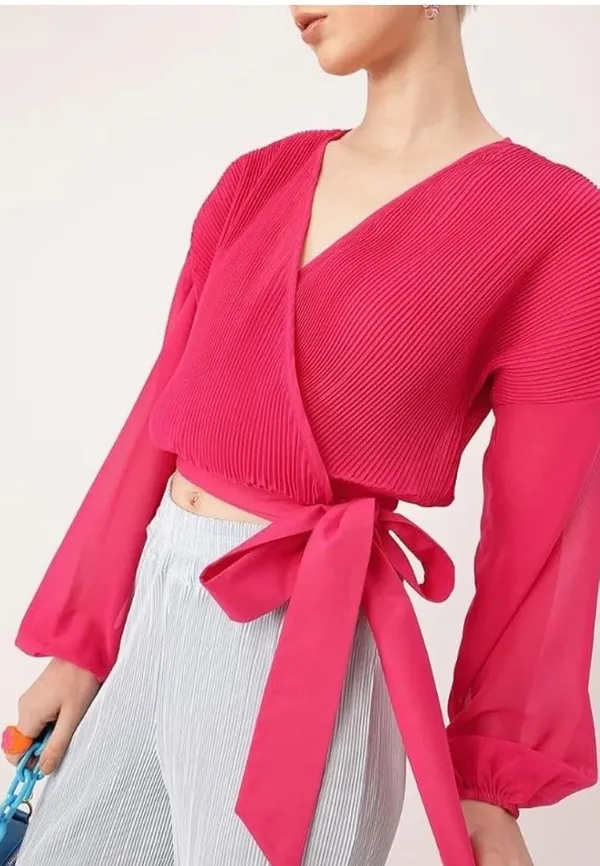 Pink_Crepe_Premium_Elegant_Top_For_Women