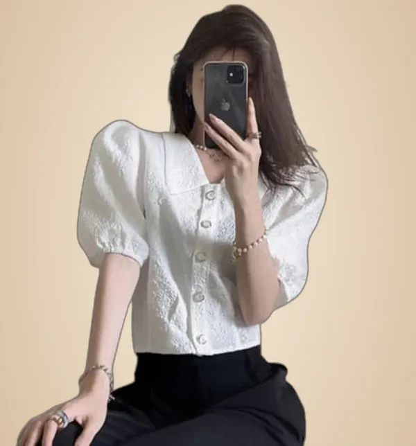 White_Crepe_Premium_&_Elegant_Top_For_Women