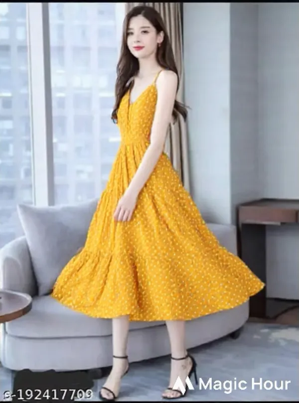 Yellow_Premium_Crape_Solid_Casual_Gown_for_Women