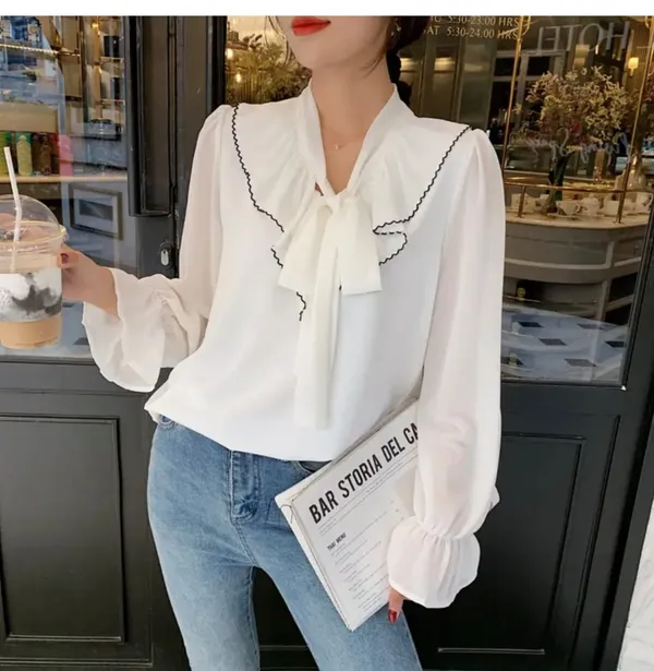 White_Crape_Premium_Casual_Top_For_Women
