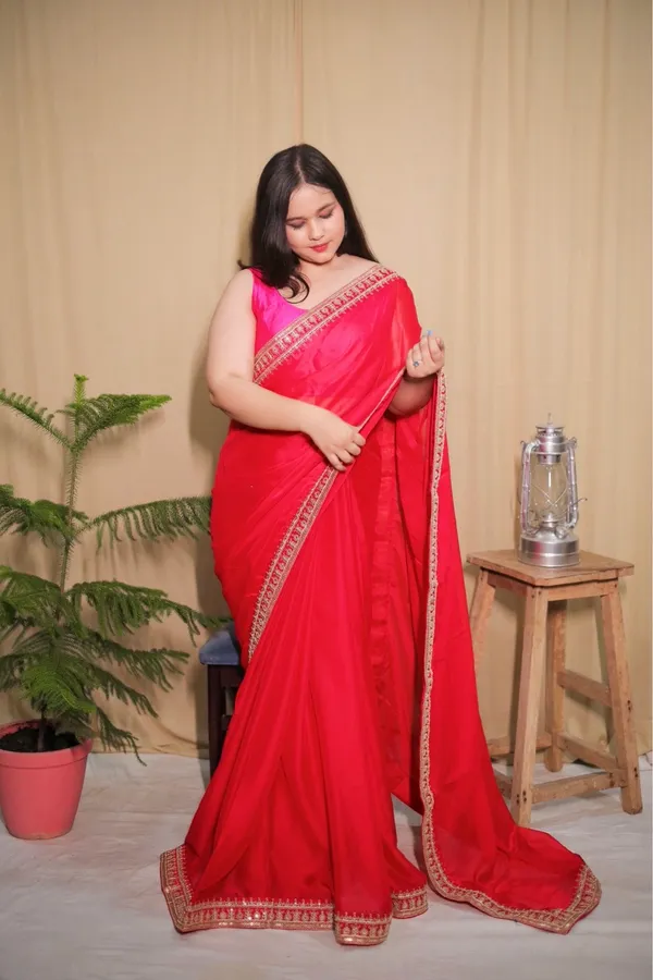 Soft_Pink_Georgette_Satin_Silk_Embellished_Saree_With_Unstitched_Blouse_Piece_|_For_Women