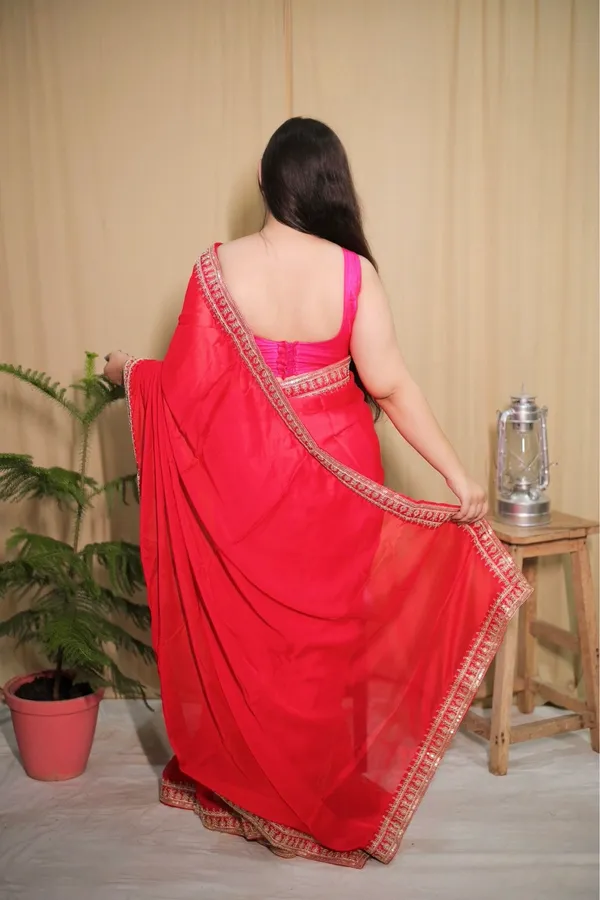 Soft_Pink_Georgette_Satin_Silk_Embellished_Saree_With_Unstitched_Blouse_Piece_|_For_Women