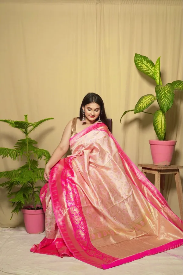 Pink_&_Silver_Kanchipuram_Silk_Printed_Saree_With_Unstitched_Blouse_Piece_|_For_Women