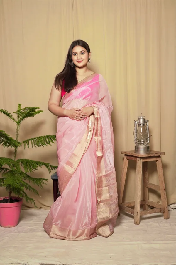Pink_Tissue_Silk_Solid_Saree_With_Unstitched_Blouse_Piece_|_For_Women