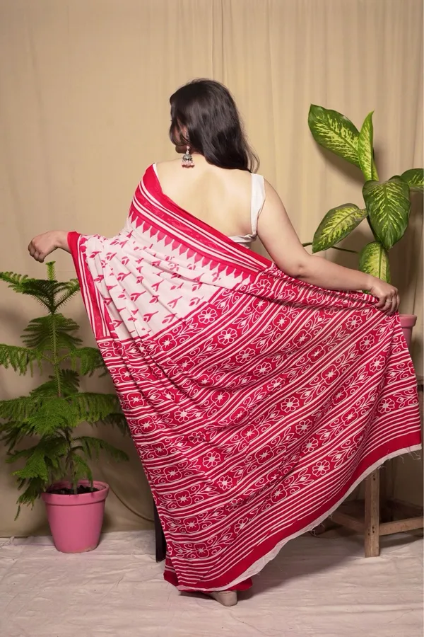 Multicolor_Cotton_Printed_Saree_With_Unstitched_Blouse_Piece_|_For_Women