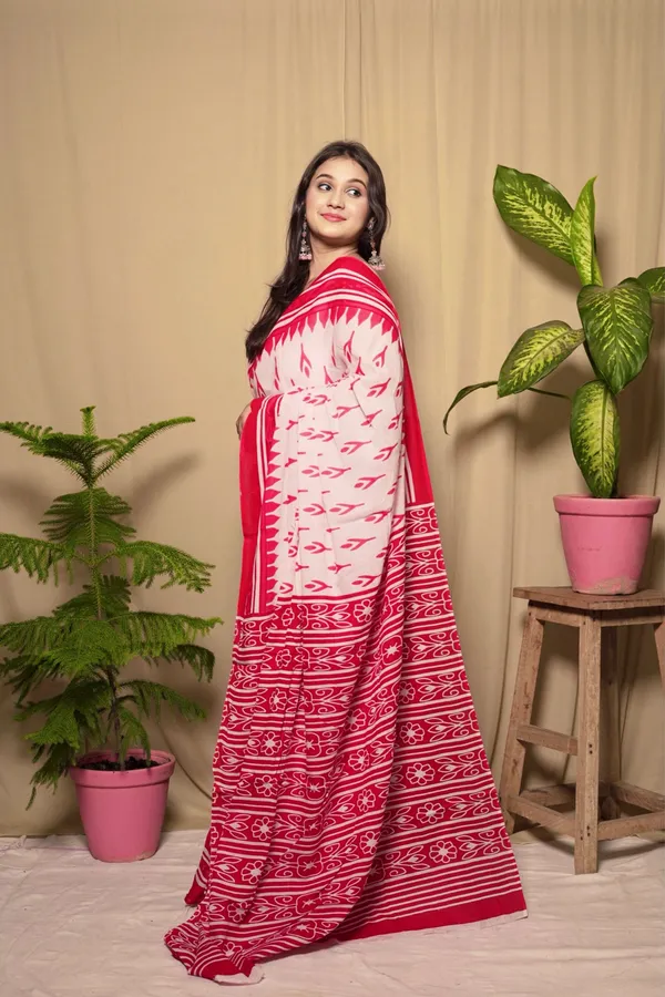 Multicolor_Cotton_Printed_Saree_With_Unstitched_Blouse_Piece_|_For_Women