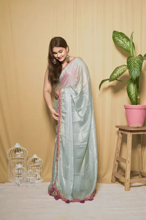 Silvery_Gold_Tissue_Georgette_Solid_Saree_With_Unstitched_Blouse_Piece_|_For_Women
