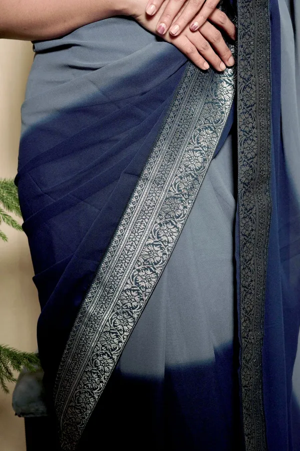 Charcoal_Grey_Georgette_Solid_Saree_With_Unstitched_Blouse_Piece_|_For_Women
