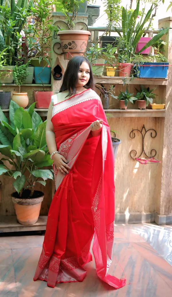 Red_Litchi_Silk_Jacquard_Work_Saree_With_Unstitched_Blouse_Piece_|_For_Women