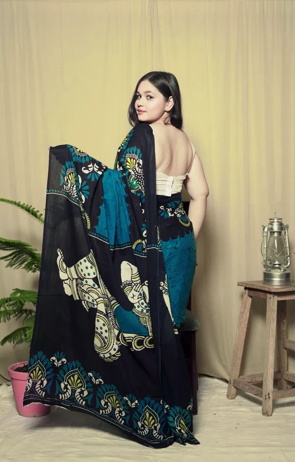 Multicolor_Mulmul_Cotton_Printed_Saree_With_Unstitched_Blouse_Piece_|_For_Women