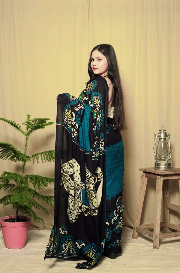 Multicolor_Mulmul_Cotton_Printed_Saree_With_Unstitched_Blouse_Piece_|_For_Women