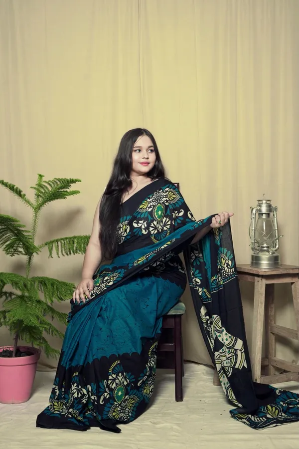 Multicolor_Mulmul_Cotton_Printed_Saree_With_Unstitched_Blouse_Piece_|_For_Women