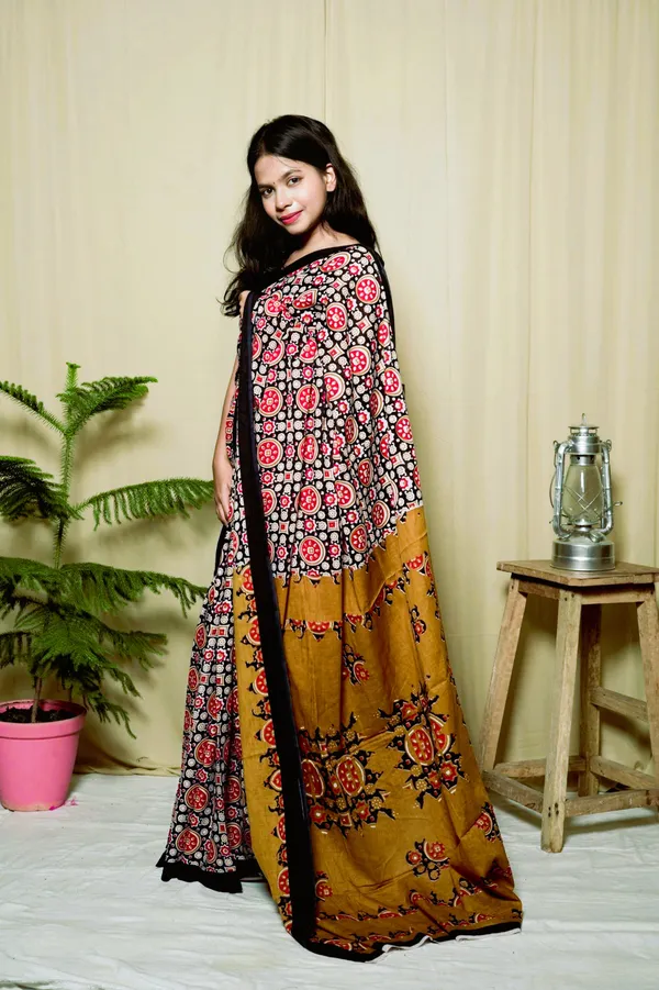 Multicolor_Mulmul_Cotton_Printed_Saree_With_Unstitched_Blouse_Piece_|_For_Women