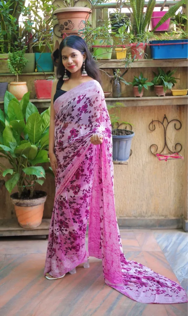 Pink_Satin_Printed_Saree_With_Unstitched_Blouse_Piece_|_For_Women