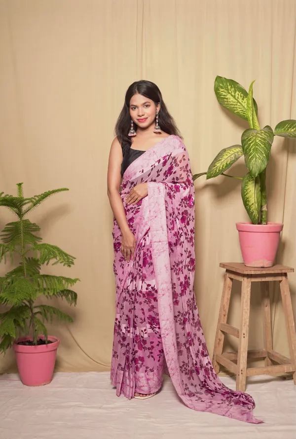 Pink_Satin_Printed_Saree_With_Unstitched_Blouse_Piece_|_For_Women