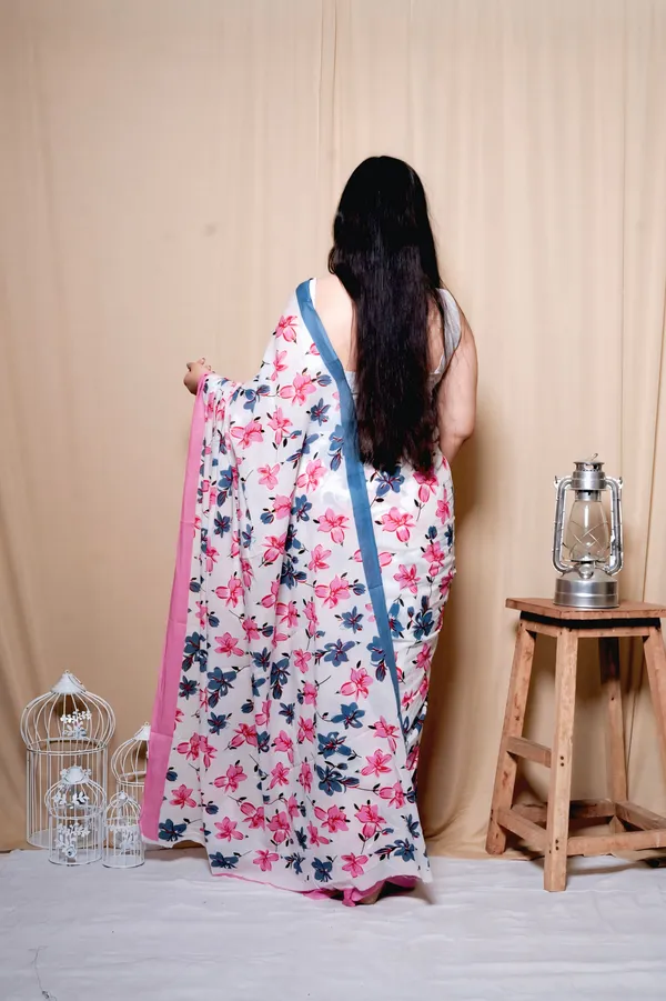 Pink_&_White_Mulmul_Cotton_Printed_Saree_With_Unstitched_Blouse_Piece_|_For_Women
