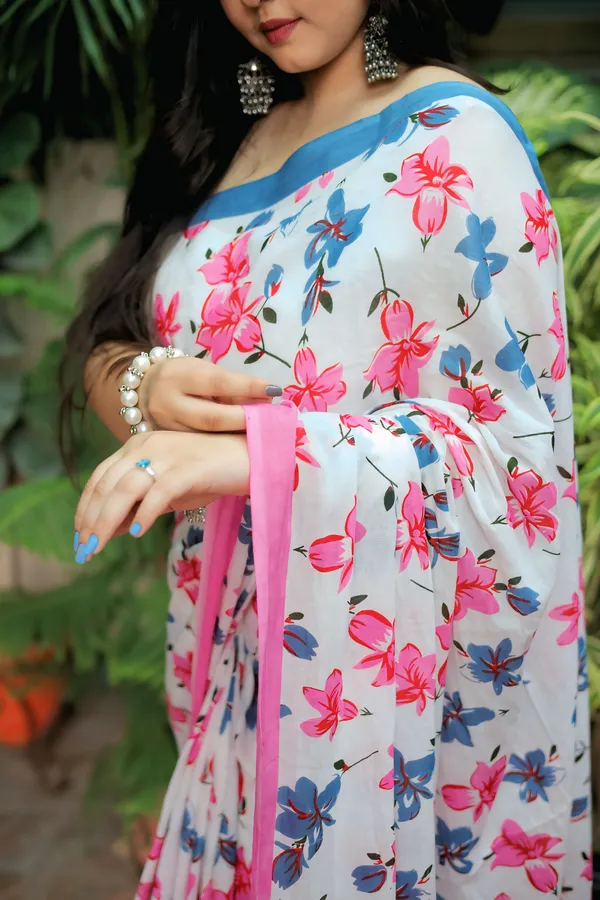 Pink_&_White_Mulmul_Cotton_Printed_Saree_With_Unstitched_Blouse_Piece_|_For_Women