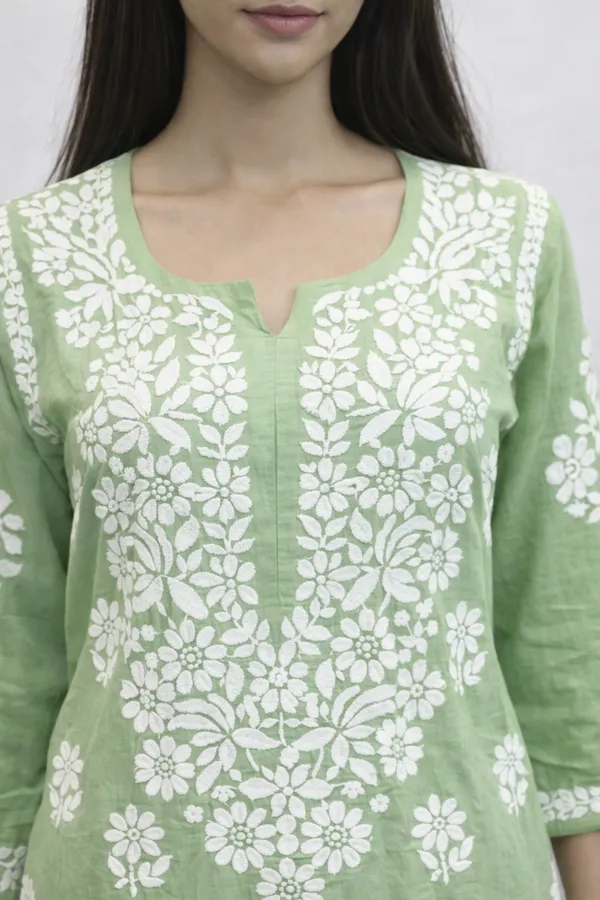 Pista_green__Premium_Chikankari_Modal_Suit_With_Thread_Work_For_Women