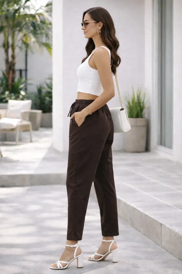 Coffee_Cotton_Trouser_Daily_Wear_For_Women