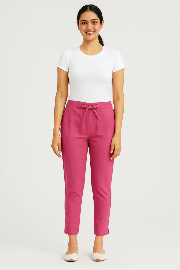 Lavender_Cotton_Kurti_Trouser_Daily_Wear_For_Women