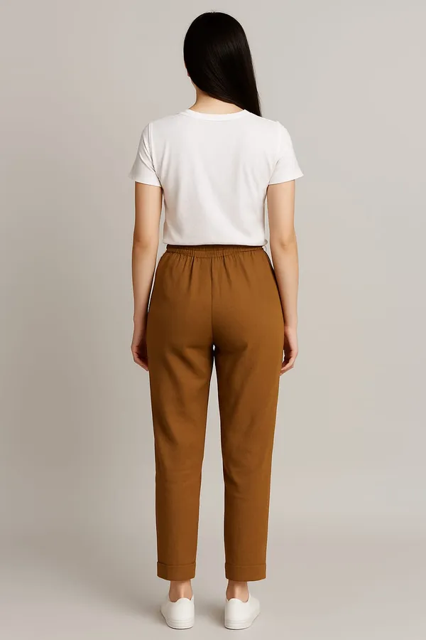 Coffee_Cotton_Trouser_Daily_Wear_For_Women