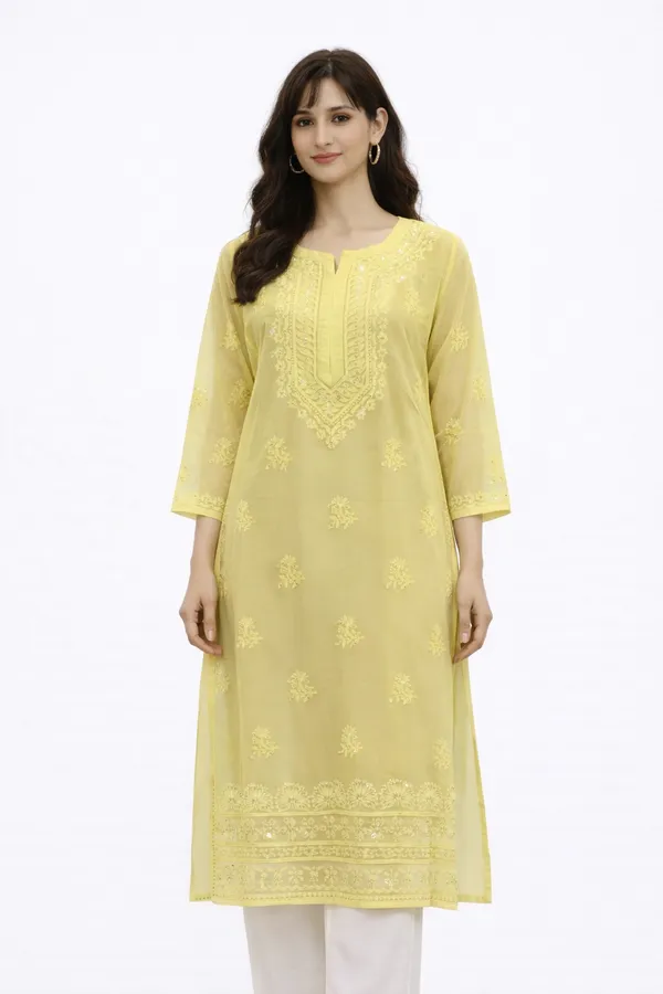 Light_yellow_chikankari_kurti_tissue_work_for_women_