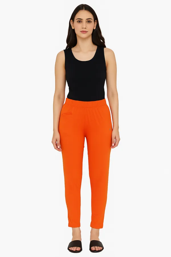 Orange_Kurti_Cotton_Trouser_Daily_Wear_For_Women