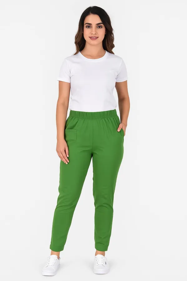 Parrort_Green_Kurti_Trouser_Daily_Wear_For_Women