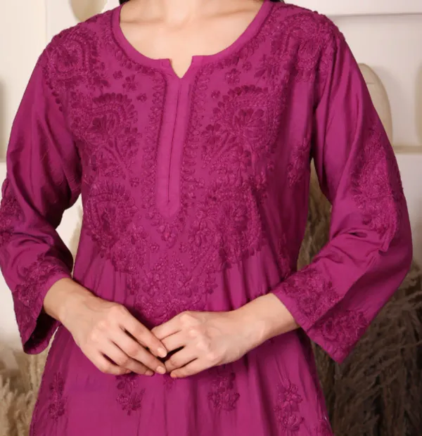 Purple_Shade_Chikankari_Modal_Kurti_For_Women