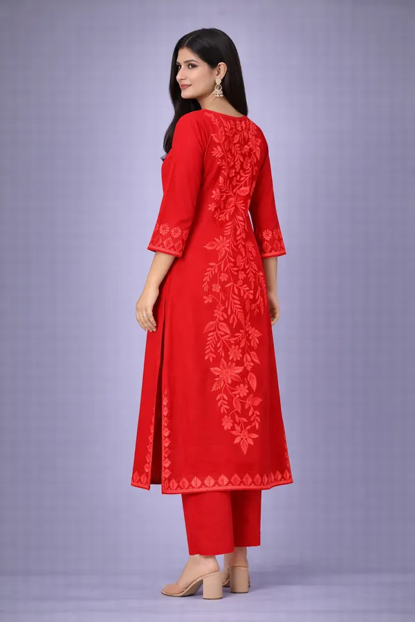 Red_Winter_Kashmiri_Pheran_Kurti_For_Women