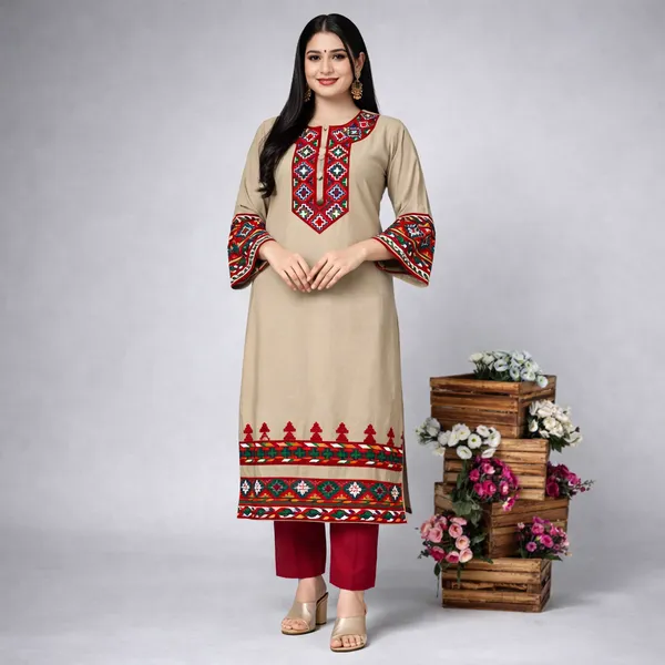 Begie_Winter_Kashmiri_Pheran_Kurti_For_Women