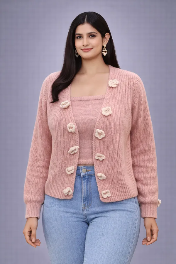 Peach_Creame_White_Woolen_Soft_Touch_Top_Women_For_Every_Occasion
