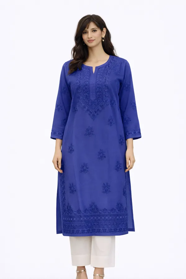 Blue_Premium_Chikankari_Modai_Kurti_With_Thread_Work_For_Women