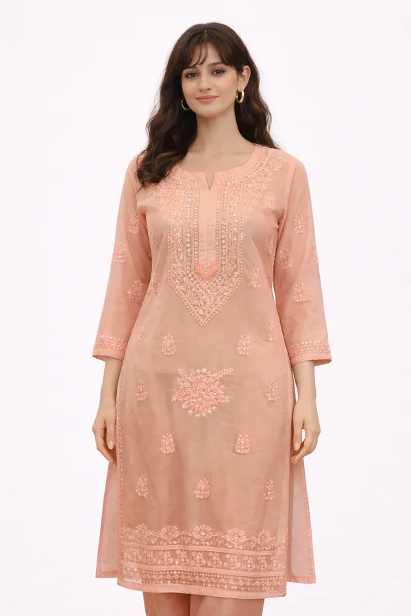 Light_blue_chikankari_kurti_tissue_work_for_women_