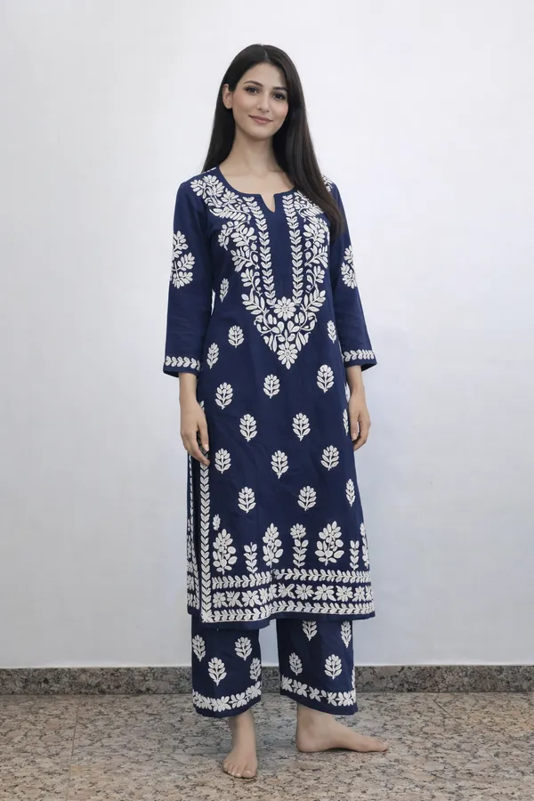 blue_Chikankari_modal_suitWith_Thread_Work_For_Women