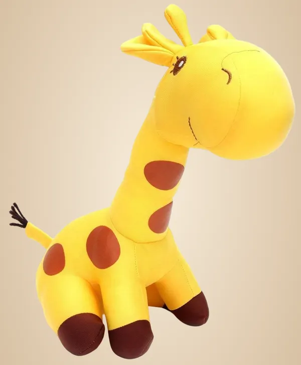 Yellow_Giraffe_Shaped_Soft_Toy_and_Pillow_30cm_for_Kids