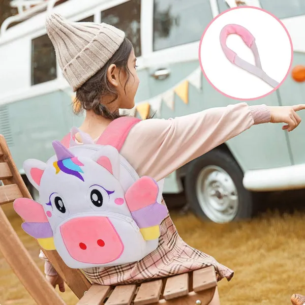 White_Unicorn_Cow_Kids_School_Bag_Backpack_37Cm