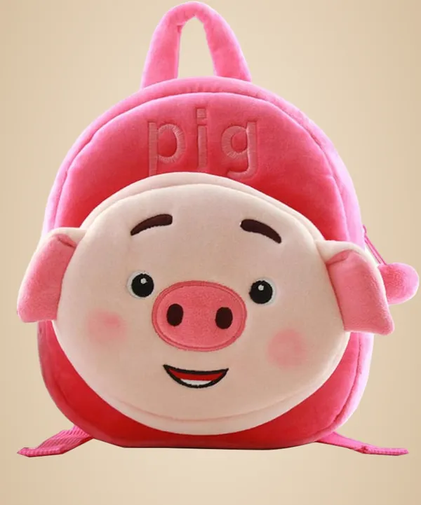 Pink_Cute_Pig_Kids_School_Bag_Backpack_37Cm