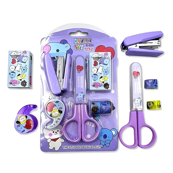 Purple_5_In_1_Unicorn_Stationery_Set_With_Scissors_Stapler_Eraser_Etc.
