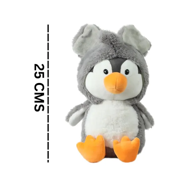 Grey_Penguin_with_Hoodie_Soft_Toy_25cm_for_Kids
