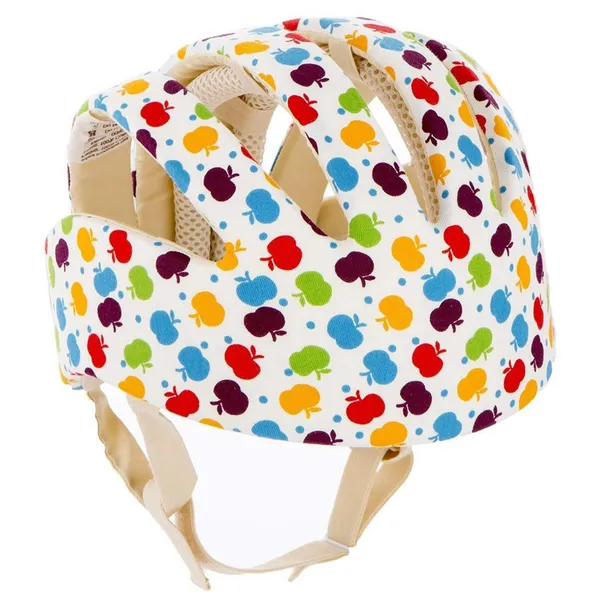 Multicolor_Safety_Apple_Print_Helmet_and_Knee_Pad_Combo