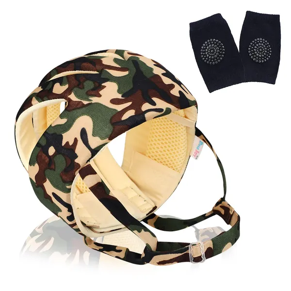 Green_Baby_Safety_Helmet_&_Kneepads