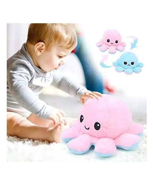 Blue_and_Pink_Reversible_Happy_and_Sad_Octopus_Soft_Toy_17cm_for_Kids