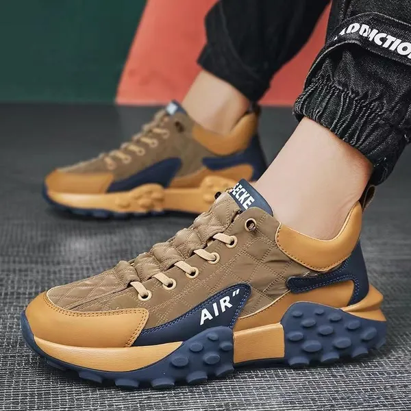 101_TAN_Syntethic_Leather_Sneaker_For_Men