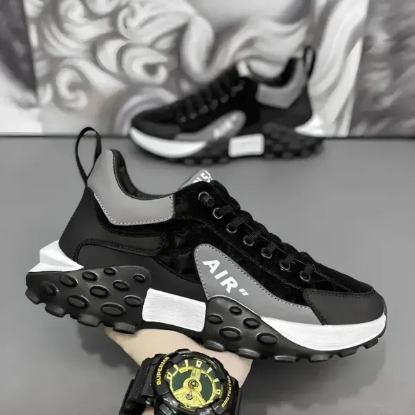 101_Black_Syntethic_Leather_Sneaker_For_Men