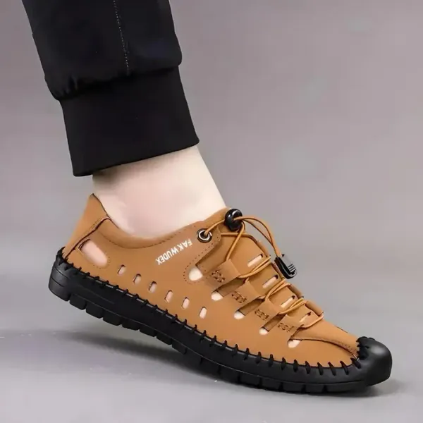 107_Beige_Syntethic_Leather_Sandal_For_Men