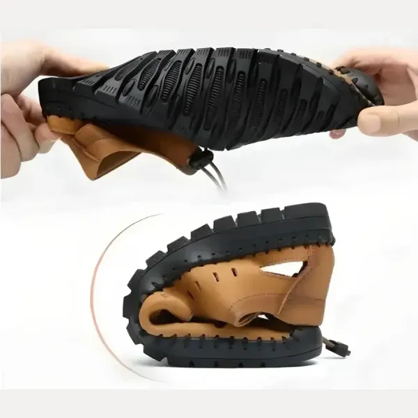 107_Beige_Syntethic_Leather_Sandal_For_Men